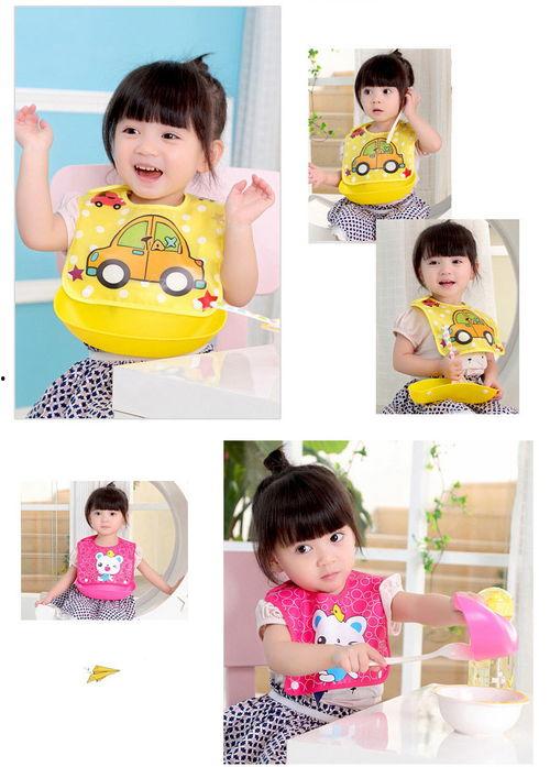 儿童吃瓜围兜图片,宝宝吃瓜围兜萌态十足