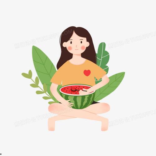 吃瓜少女画,揭秘流行插画背后的故事