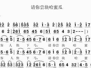 请你吃块哈密瓜唱谱,跟随“请你吃块哈密瓜”唱谱，感受甜蜜音乐之旅